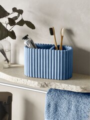 Slate Blue Rib Toothbrush Holder - Image 1 of 3
