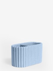 Slate Blue Rib Toothbrush Holder - Image 2 of 3