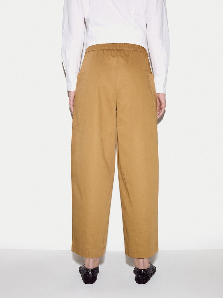 Braun - Jigsaw Cotton High Waisted Trousers - Bild 2 von 4 Braun - Jigsaw Cotton High Waisted Trousers - Bild 2 von 4