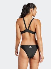 adidas Black 3 Stripe Bold Bikini - Image 2 of 8