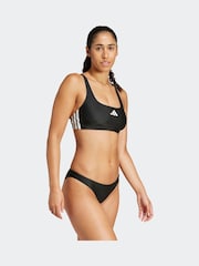 adidas Black 3 Stripe Bold Bikini - Image 3 of 8