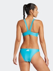 adidas Blue 3 Stripe Bold Bra & Knicker Sets - Image 2 of 8