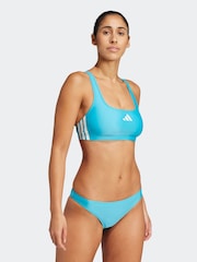adidas Blue 3 Stripe Bold Bra & Knicker Sets - Image 3 of 8