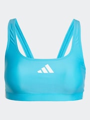 adidas Blue 3 Stripe Bold Bra & Knicker Sets - Image 7 of 8