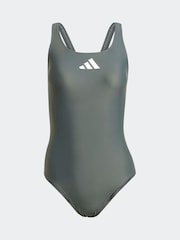 adidas Green 3 Bar Swimsuit - Image 6 of 6