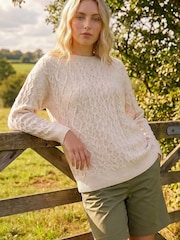 Roman Natural Cable Knit Jumper - Image 1 of 4