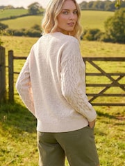 Roman Natural Cable Knit Jumper - Image 3 of 4