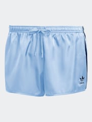adidas Blue Adicolor 3-Stripes 2 Inch Swim Shorts - Image 6 of 6