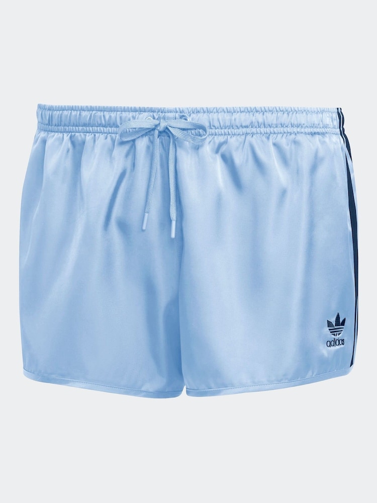 adidas Blue Adicolor 3-Stripes 2 Inch Swim Shorts - Image 6 of 6