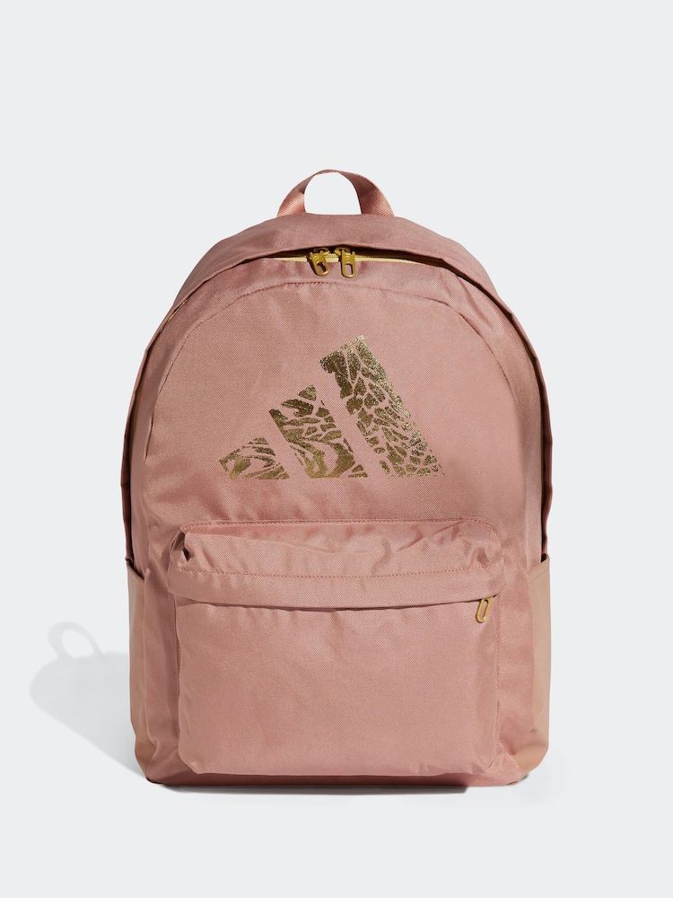 adidas Red Golden Metallic Logo Classic Backpack - Image 1 of 5