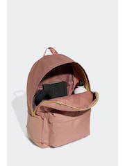 adidas Red Golden Metallic Logo Classic Backpack - Image 3 of 5