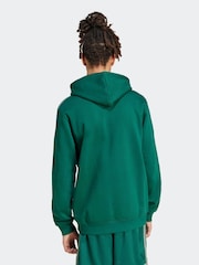 adidas Originals Green Adicolor Classics 3-Stripes Hoodie - Image 2 of 6