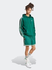 adidas Originals Green Adicolor Classics 3-Stripes Hoodie - Image 3 of 6