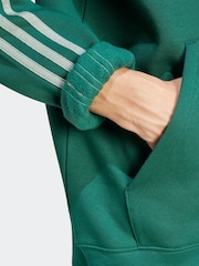 adidas Originals Green Adicolor Classics 3-Stripes Hoodie - Image 5 of 6