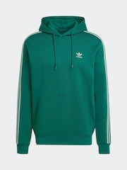 adidas Originals Green Adicolor Classics 3-Stripes Hoodie - Image 6 of 6
