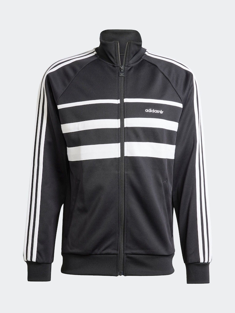 adidas Originals Black Grey The First Track Jackets - Image 6 of 8