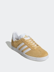 adidas Originals Pale Yellow Gazelle Trainers - Image 3 of 9