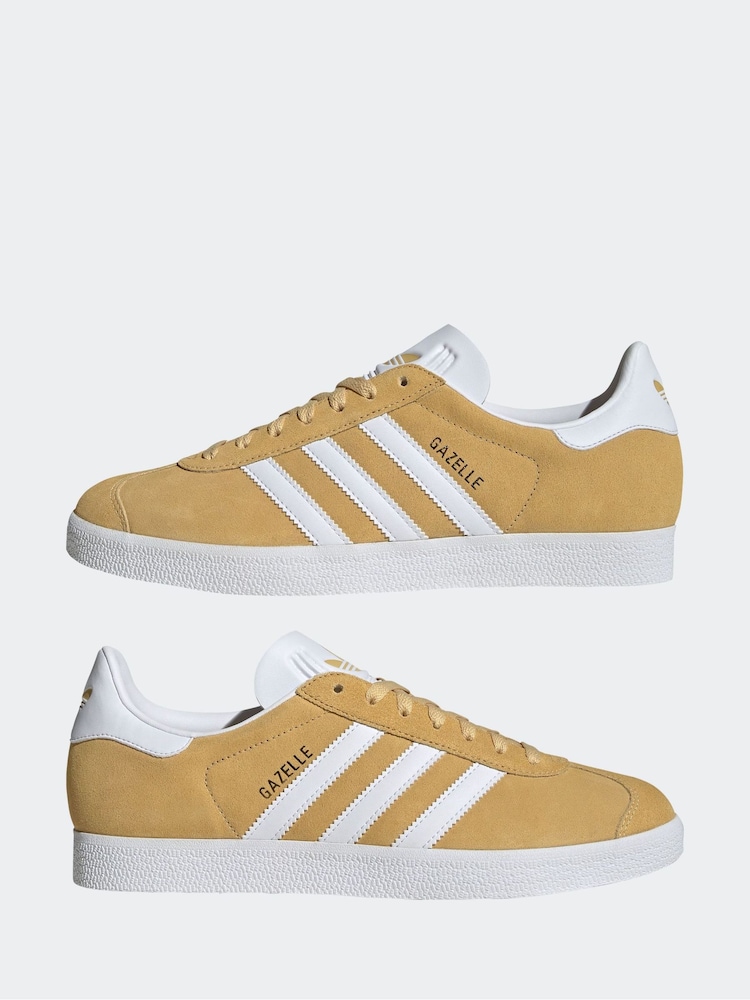 adidas Originals Pale Yellow Gazelle Trainers - Image 5 of 9