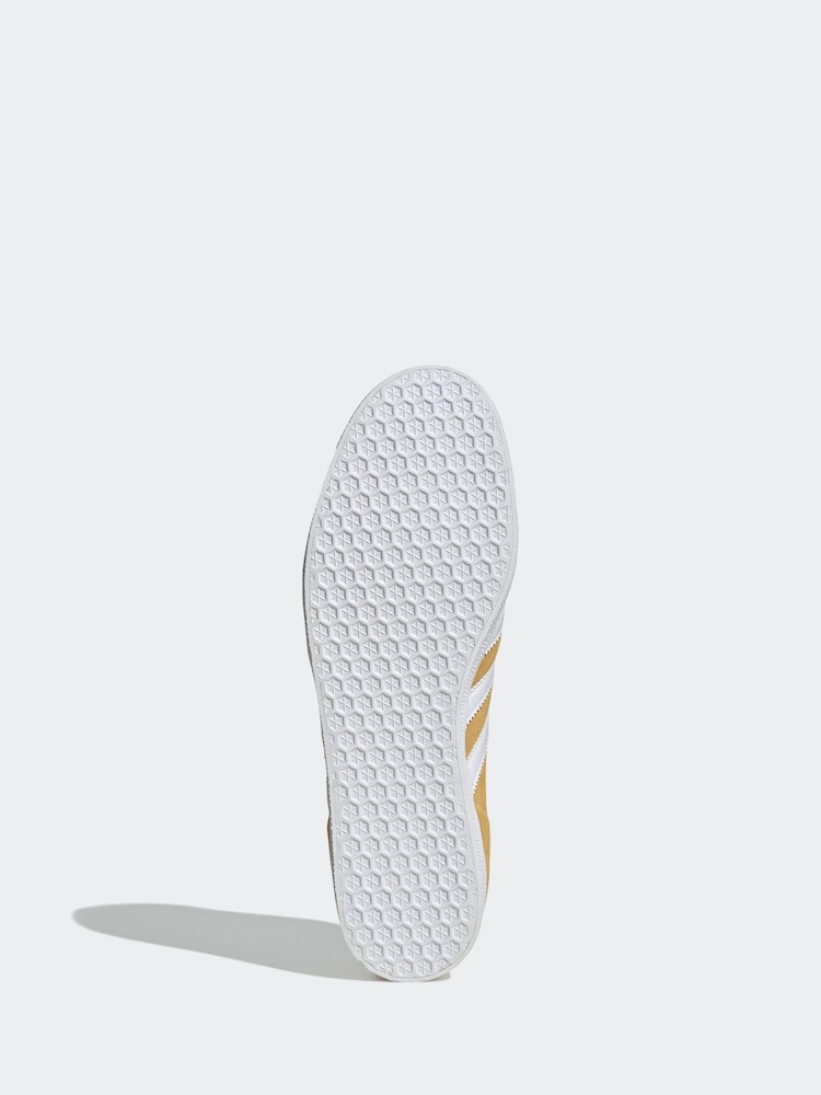 adidas Originals Pale Yellow Gazelle Trainers - Image 6 of 9