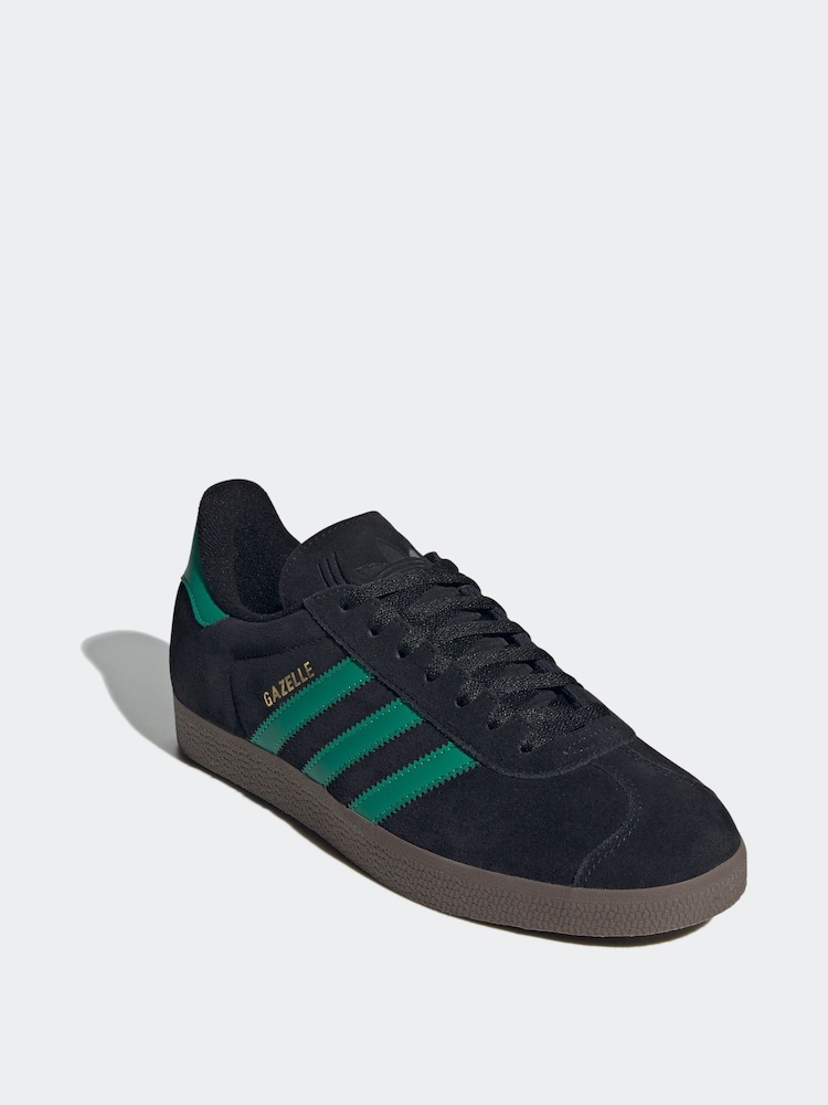 adidas Originals Black Gazelle Trainers - Image 3 of 9