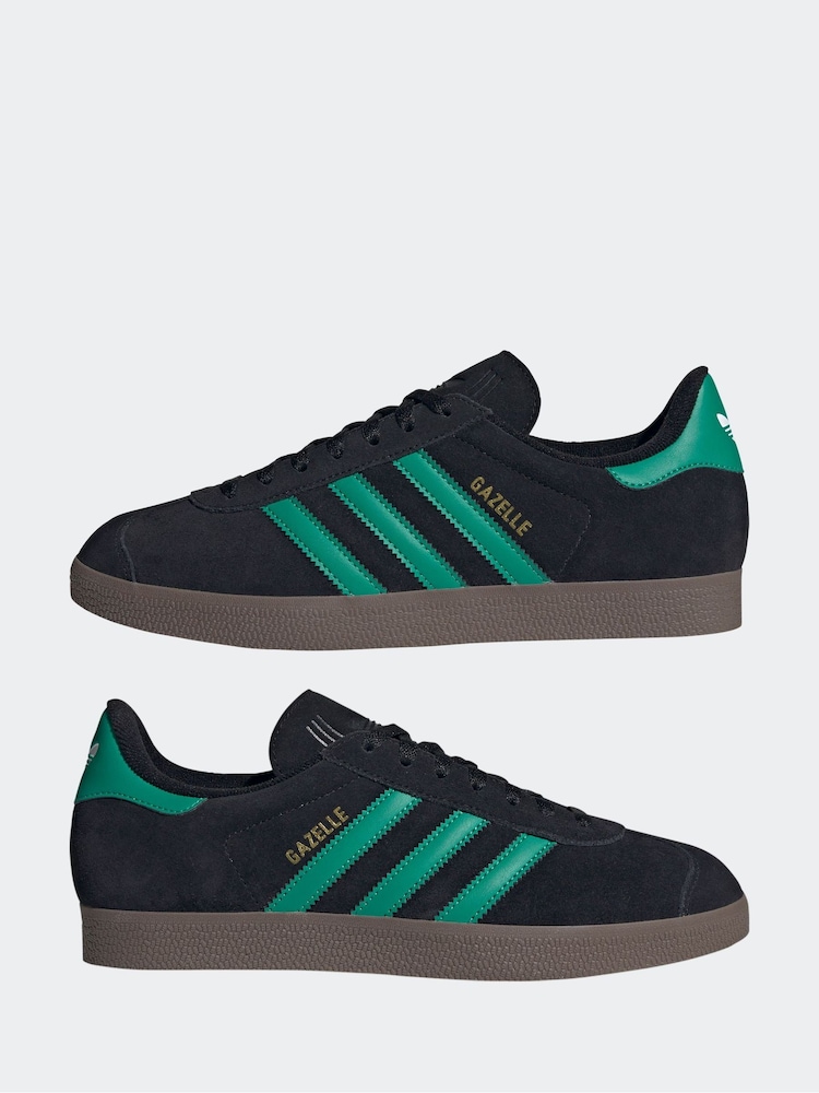 adidas Originals Black Gazelle Trainers - Image 5 of 9