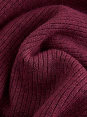 Burgundy Red Supersoft Slash Neck Longsleeve Cape Jumper - Image 2 of 3