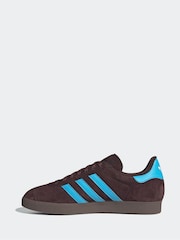 adidas Originals Brown/Blue Gazelle Trainers - Image 2 of 9