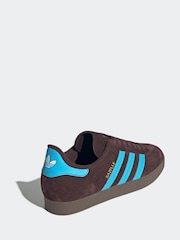 adidas Originals Brown/Blue Gazelle Trainers - Image 4 of 9