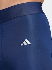 Синий - короткие колготки adidas Techfit - Изображение 4 из 5
