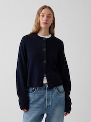 Gap Navy Blue CashSoft Oversized Chunky Cardigan - Image 1 of 4