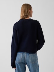 Gap Navy Blue CashSoft Oversized Chunky Cardigan - Image 2 of 4