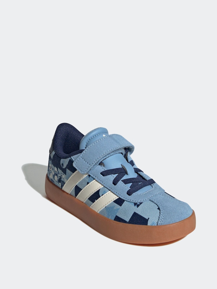 adidas Blue x Disney Mickey Mouse VL Court Trainers - Image 3 of 9
