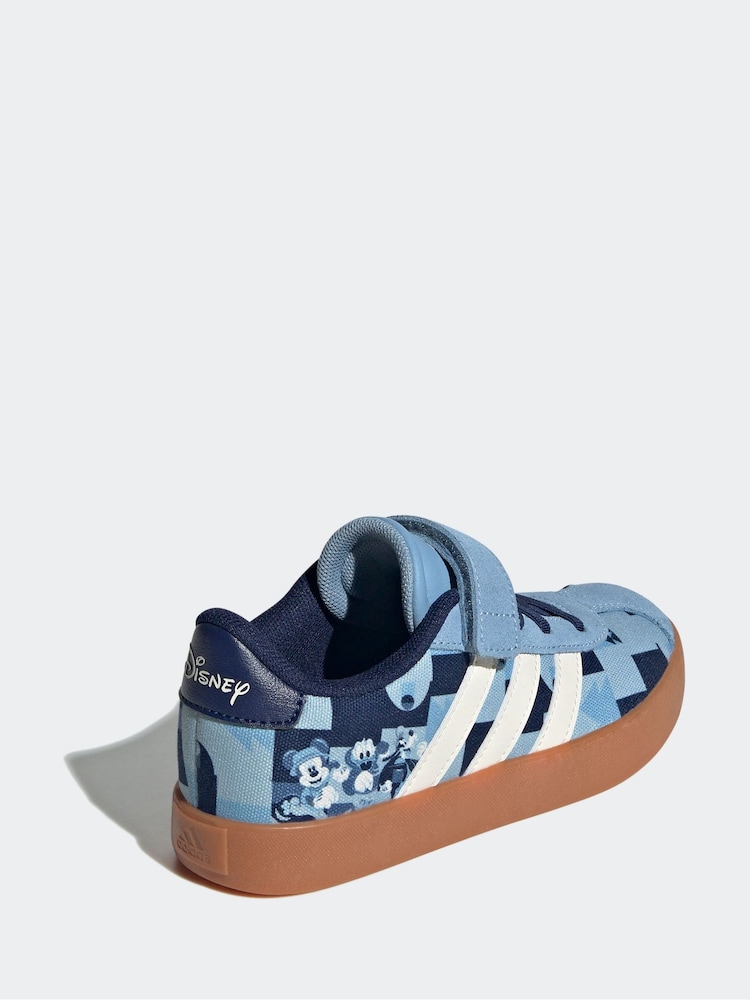 adidas Blue x Disney Mickey Mouse VL Court Trainers - Image 4 of 9