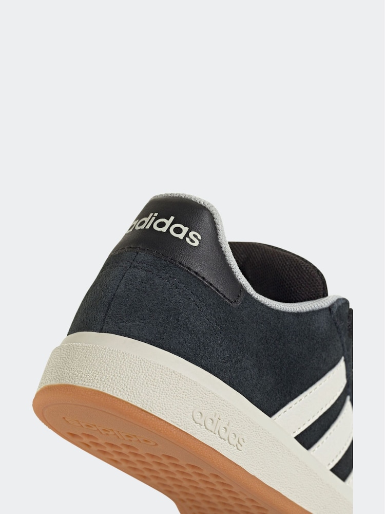 adidas gazelle silver green womens adidas Kids' Grand Court Lifestyle Tennis Lace-up Shoes