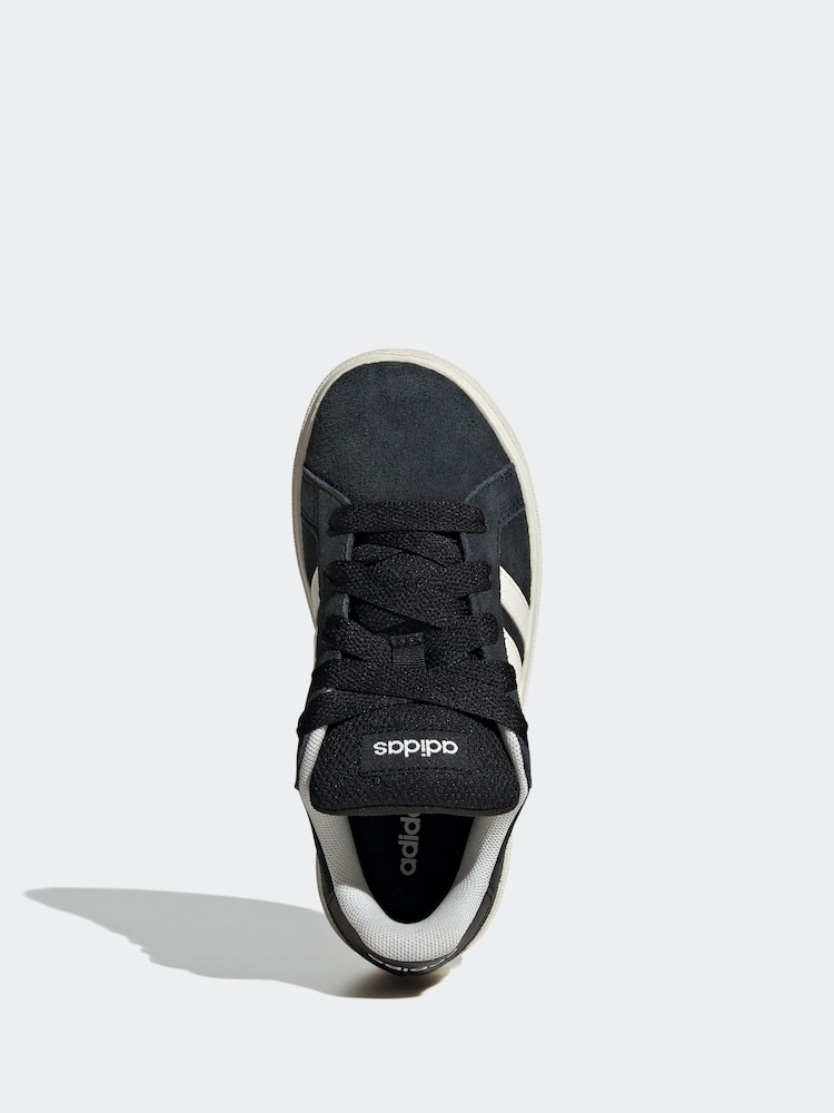 adidas Black Grand Court 00s Trainers - Image 6 of 9