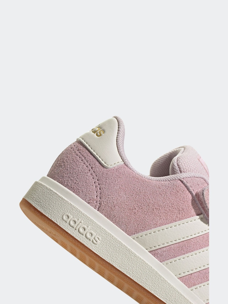 adidas Pink/white Grand Court 00s Trainers - Image 8 of 9