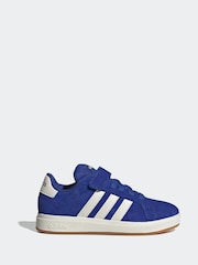 adidas Sky Blue Grand Court 00s Trainers - Image 1 of 9
