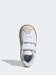 adidas White/Grey VL Court 3.0 Hook and Loop Trainers - Image 6 of 9