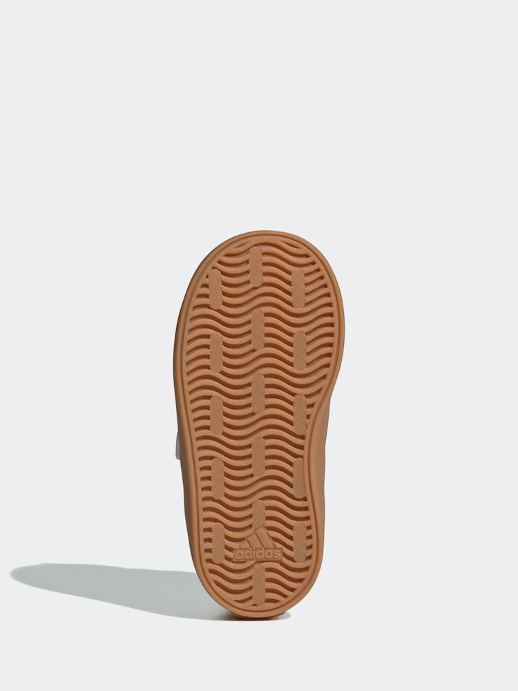 adidas White/Grey VL Court 3.0 Hook and Loop Trainers - Image 7 of 9