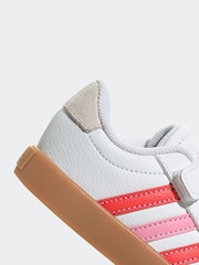 adidas White/Grey VL Court 3.0 Hook and Loop Trainers - Image 9 of 9