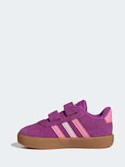 adidas Pink VL Court 3.0 Hook and Loop Trainers - Image 2 of 9