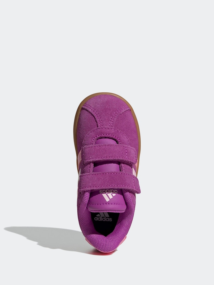 adidas Pink VL Court 3.0 Hook and Loop Trainers - Image 6 of 9