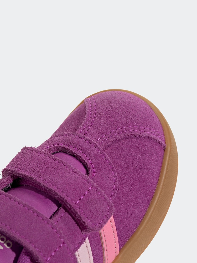 adidas Pink VL Court 3.0 Hook and Loop Trainers - Image 8 of 9