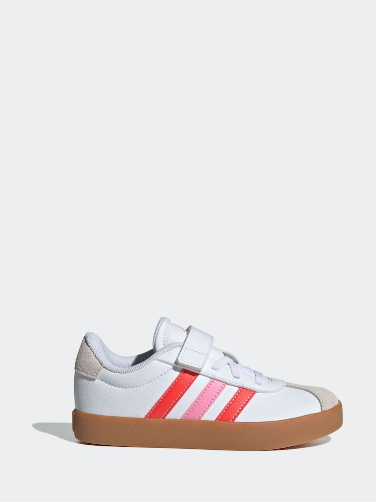 adidas White VL Court 3.0 Trainers - Image 1 of 9