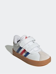 adidas White Cream VL Court 3.0 Hook and Loop Trainers - Image 3 of 9