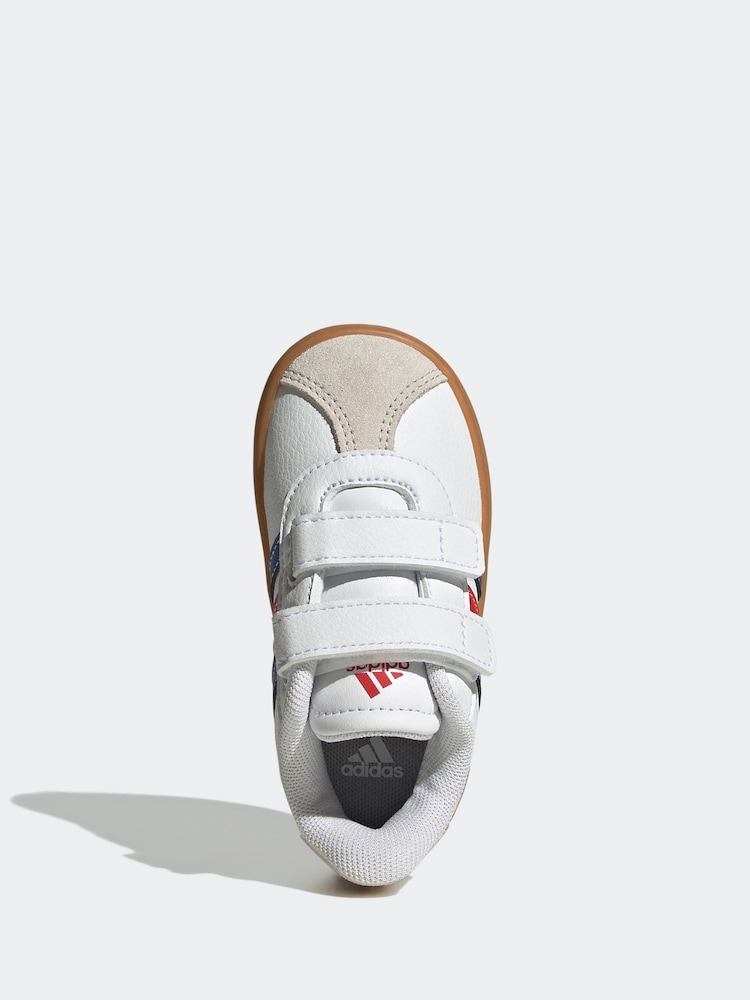 adidas White Cream VL Court 3.0 Hook and Loop Trainers - Image 6 of 9