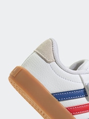 adidas White Cream VL Court 3.0 Hook and Loop Trainers - Image 8 of 9