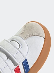 adidas White Cream VL Court 3.0 Hook and Loop Trainers - Image 9 of 9