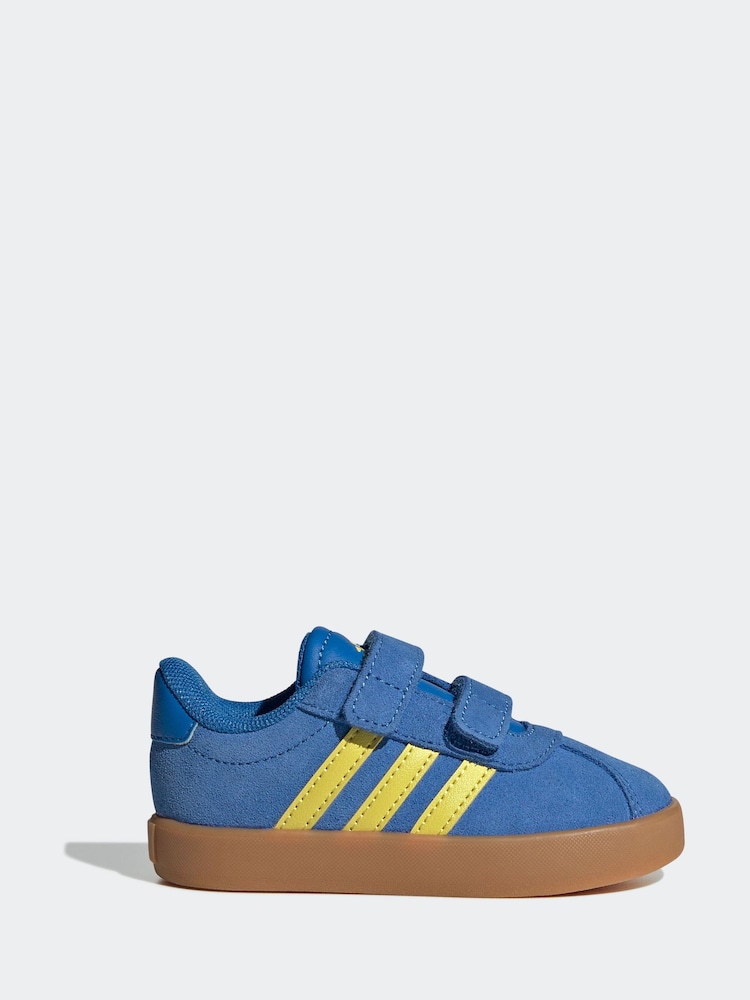 adidas Blue VL Court 3.0 Hook and Loop Trainers - Image 1 of 9