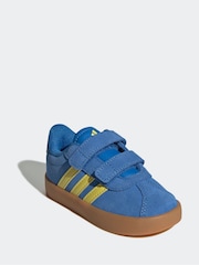 adidas Blue VL Court 3.0 Hook and Loop Trainers - Image 3 of 9